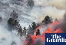 Major wildfire rips through moorland close to Greater Manchester