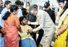 CM Naidu Interacts with Differently-Abled Youth, Reviews Government Stalls in Kakinada