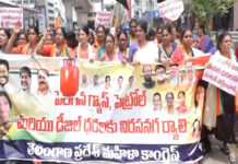Hyderabad: Mahila Congress Activists Protest Against Fuel Price Hike