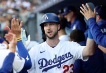 Dodgers’ Kyle Tucker removed from game with back spasms