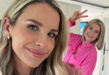 Vogue Williams enjoys baby shower but fans are convinced she’s let slip the gender