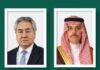 وزير الخارجية يستعرض العلاقات الثنائية مع نظيره القيرغيزستاني