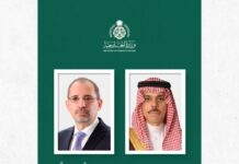 وزير الخارجية ونظيره الأردني يبحثان مستجدات المنطقة واستمرار التنسيق