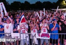 New Yorkers celebrate a thrilling possibility: The Knicks could soon be champions