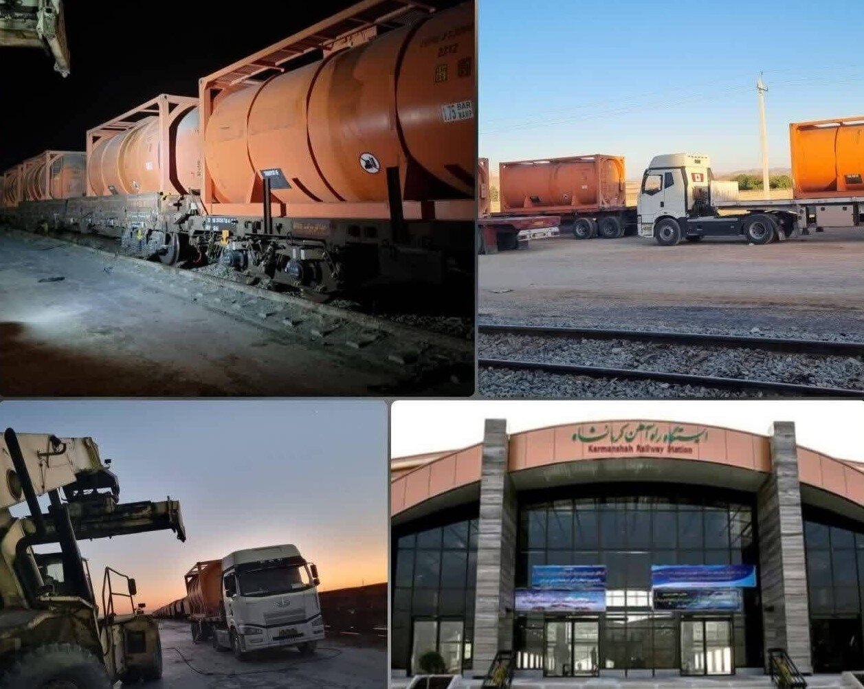 Combined rail transit from Iraq to Afghanistan begins from Kermanshah railway station