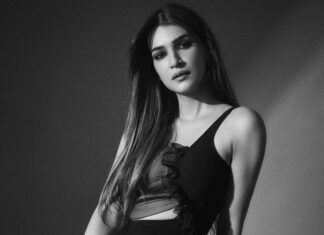 Kriti Sanon adds a sheer monochrome Nensi Dojaka maxi dress to her Cocktail 2 press wardrobe