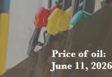 Current price of oil as of June 11, 2026