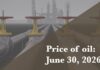 Current price of oil as of June 30 2026