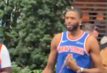 Mikal Bridges brings his dog to Knicks’ champonship parade