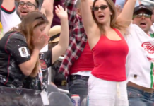 Canada World Cup fan’s phone goes flying while doing the wave