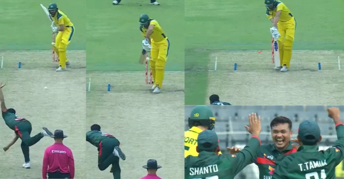 Taskin-Ahmed-castles-Matthew-Short-on-the-very-first-ball-of-Australias-chase-in-BAN-vs-AUS-1st-ODI.webp