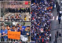 All the viewing areas for Knicks ticker-tape parade are already full — hours before epic celebration begins: NYPD