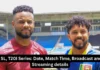 WI vs SL, T20I Series: Date, Match Time, Broadcast and Live Streaming details