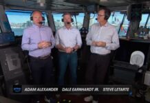 Dale Earnhardt Jr.’s most expensive broadcast booth ever: An active U.S. aircraft carrier