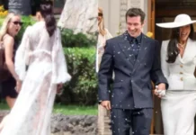 Dua Lipa Oozes Elegance In A White-Toned Lacy Outfit For Her Wedding Brunch With Callum Turner