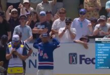 Wyndham Clark hilariously trolls Canadian fans with USA hockey jersey