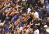 Striking Jalen Brunson image reveals insane love fans have for NBA finals MVP at championship parade