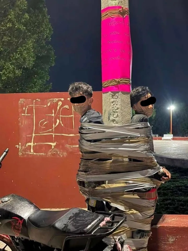 Mexican ‘Batman’ vigilante wanted for chasing down suspected motorbike thieves, taping them to lampposts
