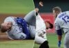 Brutal collision knocks Max Muncy out of Dodgers game early