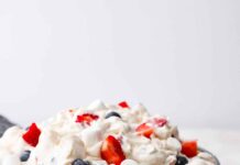 Red White and Blue Cheesecake Salad