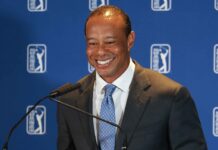 Tiger Woods said little in return to public eye but made his presence felt