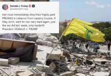 Trump vows to ‘hit Iran very hard again’ if Tehran doesn’t rein in Hezbollah