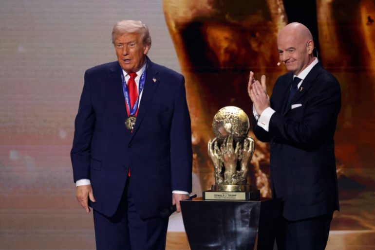 Rights group plans complaint to IOC against Infantino over Trump support