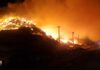Massive Fire at Karur Garbage Dump, Burning for Last 5 Hours