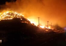 Massive Fire at Karur Garbage Dump, Burning for Last 5 Hours