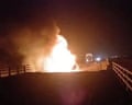 US strikes on Iran reportedly hit airport and bridge – Middle East crisis live
