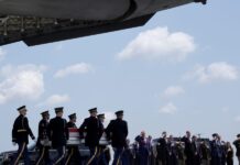 U.S. troops killed recently were moved from the Iran war death toll to ‘overseas operations’ after the Pentagon claimed ‘temporary data disruptions’
