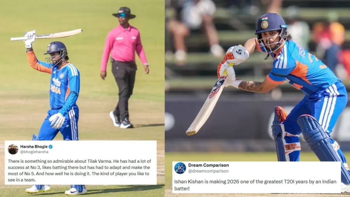 Fans go gaga as Ishan Kishan and Tilak Varma’s blistering knocks help India crush Zimbabwe to seal the T20I series