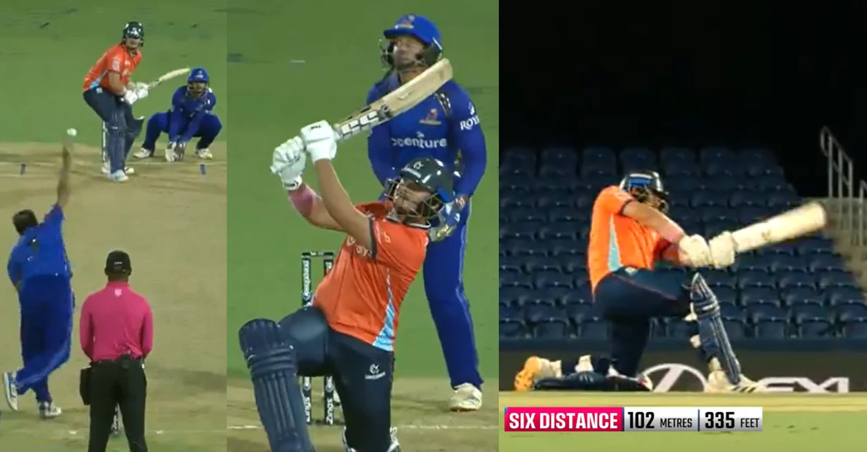 Lhuan-dre-Pretorius-smashes-colossal-102m-six-off-Sunny-Patel-during-SFU-vs-MI-New-York-clash.webp