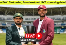 WI vs PAK, Test series: Broadcast, Live Streaming details – When and where to watch in India, UK, USA & other countries
