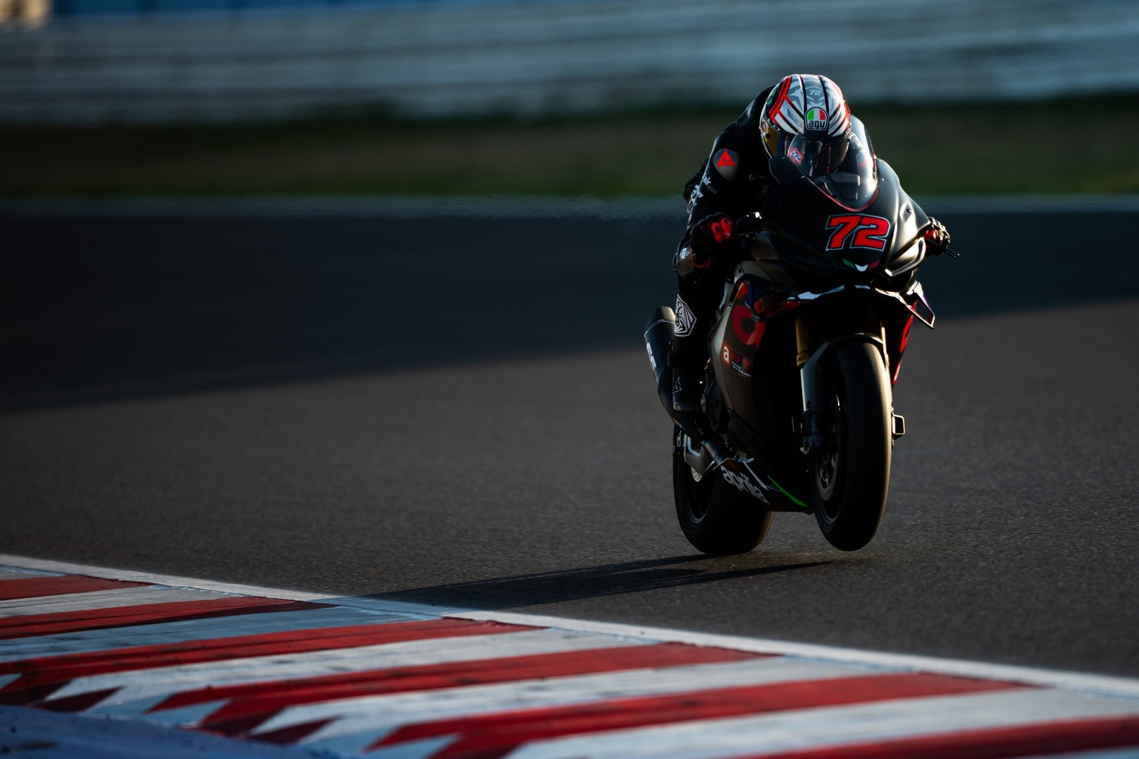 Marco Bezzecchi returns to action in Misano aboard a production Aprilia