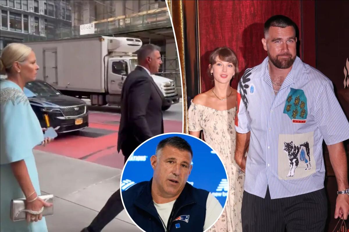 Mike Vrabel and wife head to Taylor Swift, Travis Kelce wedding