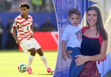 Tyler Adams’ wife Sarah sports USA outfit with son before World Cup game vs Belgium