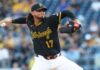 Pirates pull starting pitcher after six innings — with perfect game bid intact