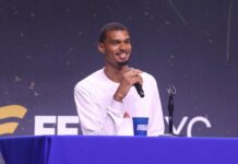 How Victor Wembanyama reacted when asked to sign Jalen Brunson jersey in awkward Fanatics Fest moment