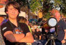 Hundreds attend teenager’s eclipse party