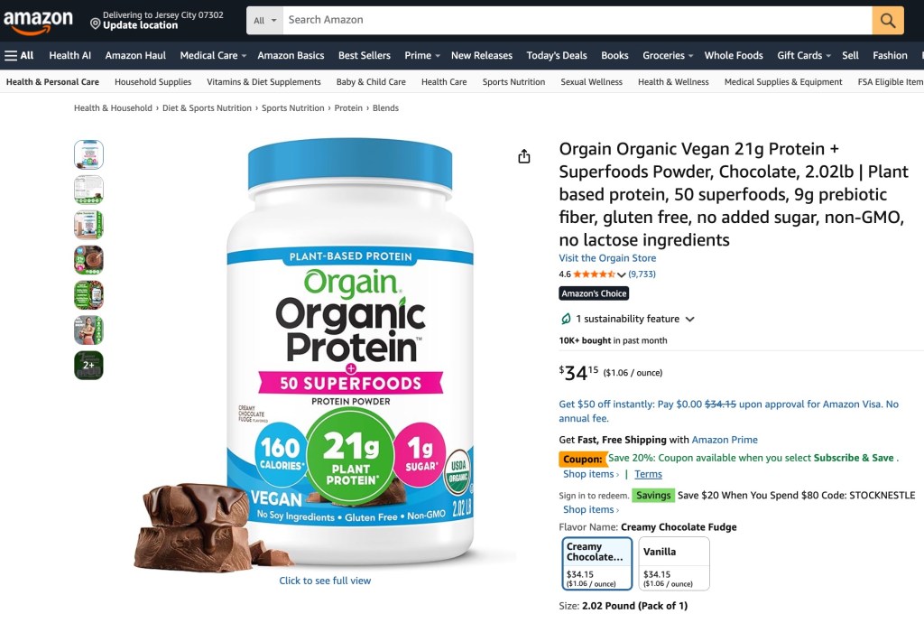 Amazon sued for selling protein powder allegedly laced with toxic heavy metals