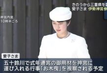 Princess Aiko Visits Ise Jingu in White Dress