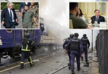 Russian drone hits train near Ukraine-Poland border soon after visiting dignitaries passed through