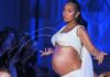 Pregnant Leigh-Anne Pinnock prompts gasps with ‘breast milk’ surprise at London Fashion Week