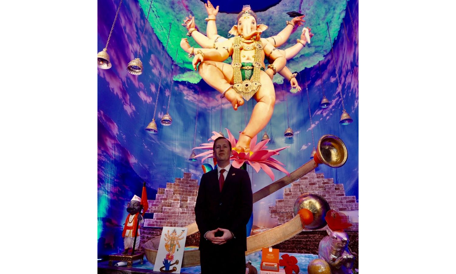 US Ambassador Sergio Gor Offers Prayers At Lalbaugcha Raja On Ganesh Chaturthi