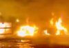 Srikakulam: Two Lorries Catch Fire After Collision Near Madapam Toll Plaza