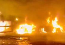 Srikakulam: Two Lorries Catch Fire After Collision Near Madapam Toll Plaza
