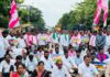 BRS Leaders Protest at KTPP Over Coal Supply, Power Generation
