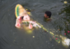 Ganesh Idol Immersions Continue Despite Rains In Kakinada