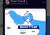 Trump Posts Map Labeling Strait of Hormuz as ‘Trump Strait’